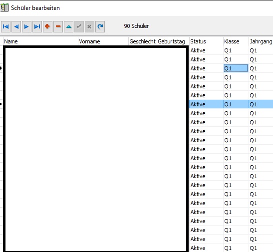 Schülerliste bearbeiten