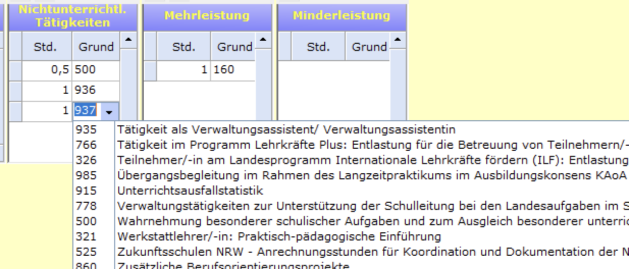 937 nicht in der Liste