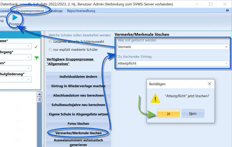 Datei:SchILD Gruppenprozesse VermerkeMerkmaleLoeschen.png