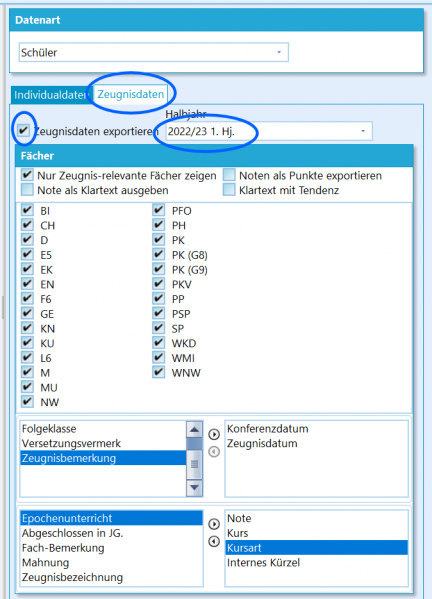 Datei:SchILD Verwaltung Export 3 Zeugnisdaten.png