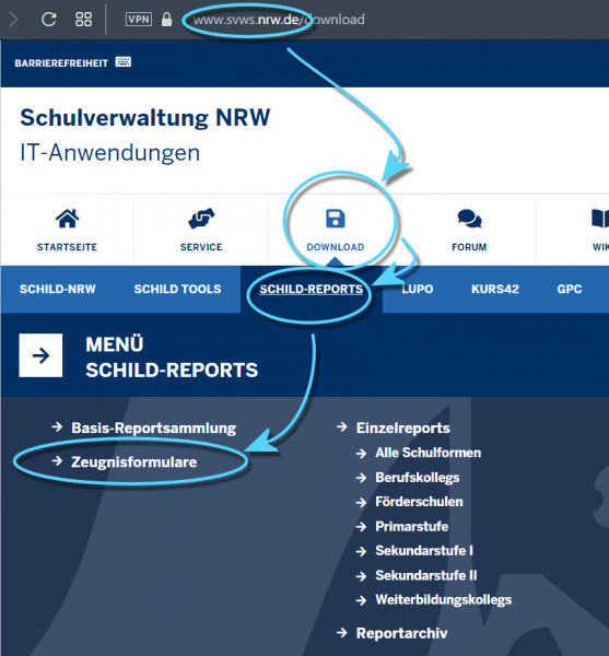 Datei:SchILD Report Zeugnisse 3 SVWS Download.png