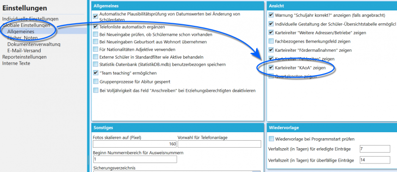 Datei:SchILD Schüler KAoA Einstellungen ReiterAktivieren.png