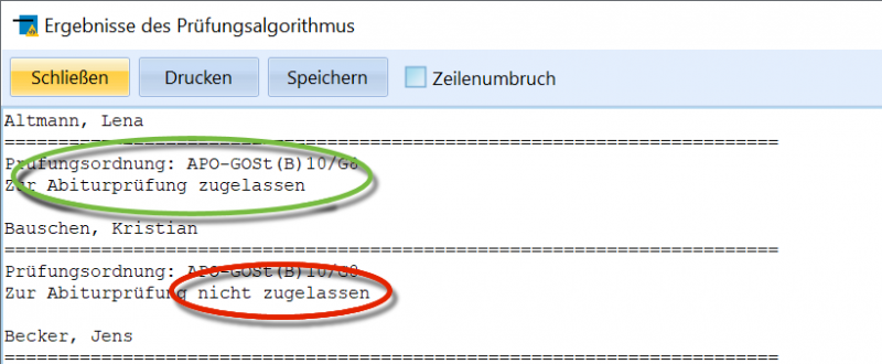 Datei:SchILD Gruppenprozesse Abitur ZulassungBerechnen ErgebnisText.png