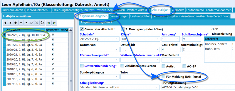 Datei:SchILD-NRW Export BAN-Portal Markieren.png