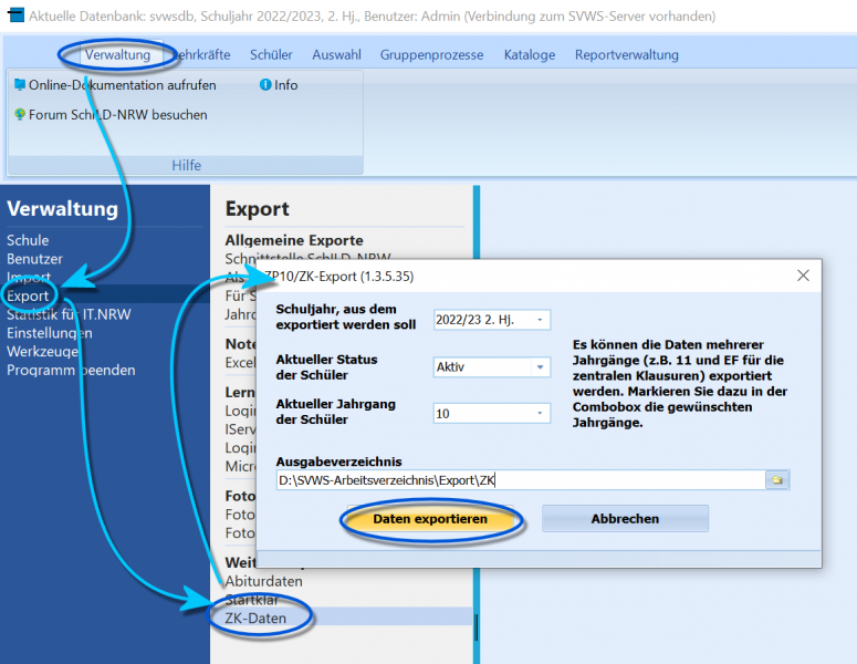 Datei:SchILD Export ZK-Daten Exportfenster.png