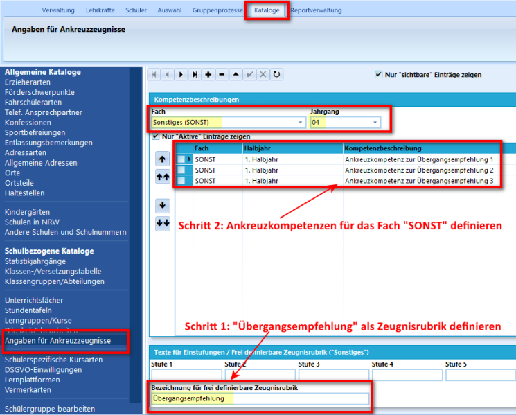 Datei:SchILD Tutorials GS Ankreuzzeugnisse FreiDefinierbaresSonstiges uebergangsempfehlung.png