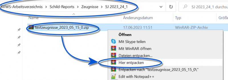 Datei:SchILD Tutorials GS Floskelzeugnisse Zeugnissentpacken.png